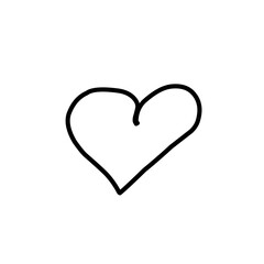 Hand Drawn heart shaped cookie