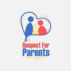 vector graphic of Respect For Parents Day, ideal for Respect For Parents Day celebration.