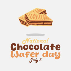 vector graphic of National Chocolate Wafer Day, ideal for National Chocolate Wafer Day celebration.