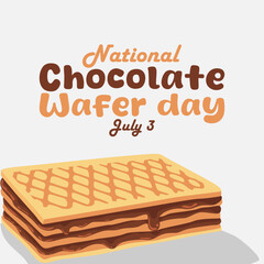 vector graphic of National Chocolate Wafer Day, ideal for National Chocolate Wafer Day celebration.
