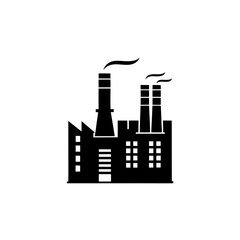 Obraz premium creative details Outline silhouette factory industrial icon sign vector