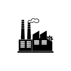 creative details Outline silhouette factory industrial icon sign vector