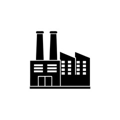 Obraz premium creative details Outline silhouette factory industrial icon sign vector
