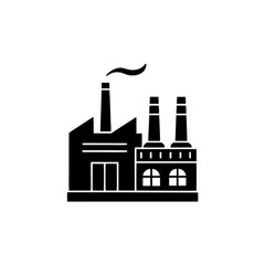 creative details Outline silhouette factory industrial icon sign vector