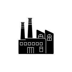 Obraz premium creative details Outline silhouette factory industrial icon sign vector