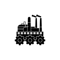creative details Outline silhouette factory industrial icon sign vector