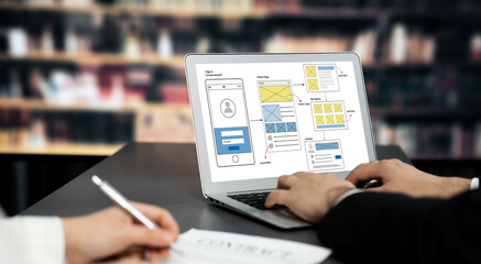 UX UI design process for brisk mobile application and website . Creative prototype of wireframe for...
