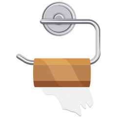 empty toilet paper roll vector drawing.