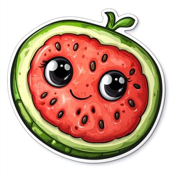 recommend clip art: Cute cartoon watermelon slice