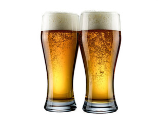 Draft beer isolated on white background