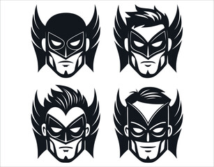 Heroic Mask Vector Assets - Silhouette Pack