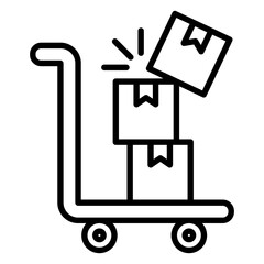 Overflow Shipment Outline Icon