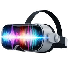 headphones on abstract background