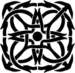 Intricate Celtic Knotwork Square vector
