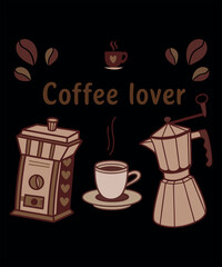 High quality coffee cup illustration perfect for cafe menus and branding