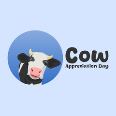 vector graphic of Cow Appreciation Day, ideal for Cow Appreciation Day celebration.
