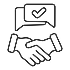 Negotiation Skill Outline Icon