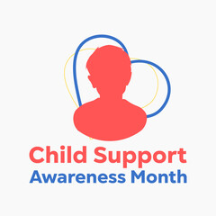 vector graphic of Child Support Awareness Month, ideal for Child Support Awareness Month celebration.