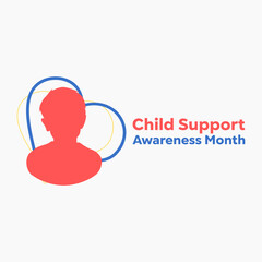 vector graphic of Child Support Awareness Month, ideal for Child Support Awareness Month celebration.