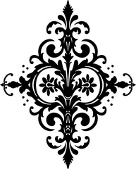 Ornate Fleur-de-Lis Decorative Element vector