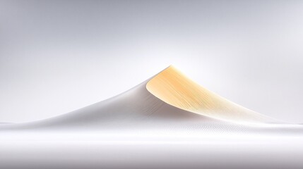 Single Sunlit Sand Dune Peak in Minimalist Desert Landscape
