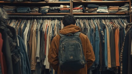 Naklejka premium clothes on hangers
