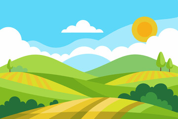 Obraz premium landscape with mountains and blue sky