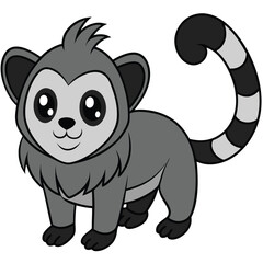 Obraz premium Pygmy Marmoset vector illustration white background