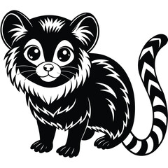 Obraz premium Pygmy Marmoset vector illustration white background