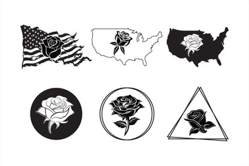 Fototapeta premium Rose Svg Bundle