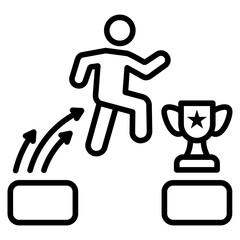 Challenges Life Outline Icon