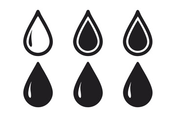 drop of water and drop silhouettes
