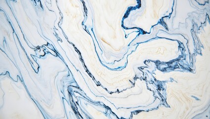 Obraz premium Abstract marble texture with blue and white swirls background