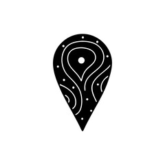 creative details Outline silhouette navigation path pin icon sign vector