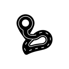 creative details Outline silhouette navigation path pin icon sign vector
