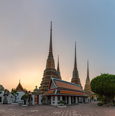 Wat Pho Temple at Sunset