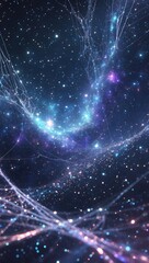 Cosmic Web Nebula Filaments and Celestial Glow