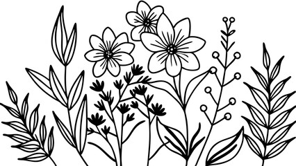 vector illustration of flowers