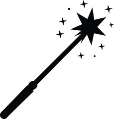 vector illustration of a magic wand