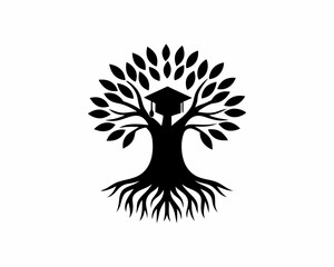 creative details Outline silhouette Education and Growth icon sign vector