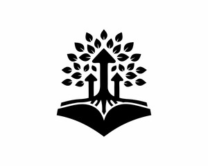 creative details Outline silhouette Education and Growth icon sign vector