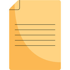 Flat Style Vector of a Document Page
