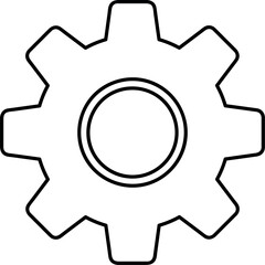 High Precision Metal Gear Vector Illustration