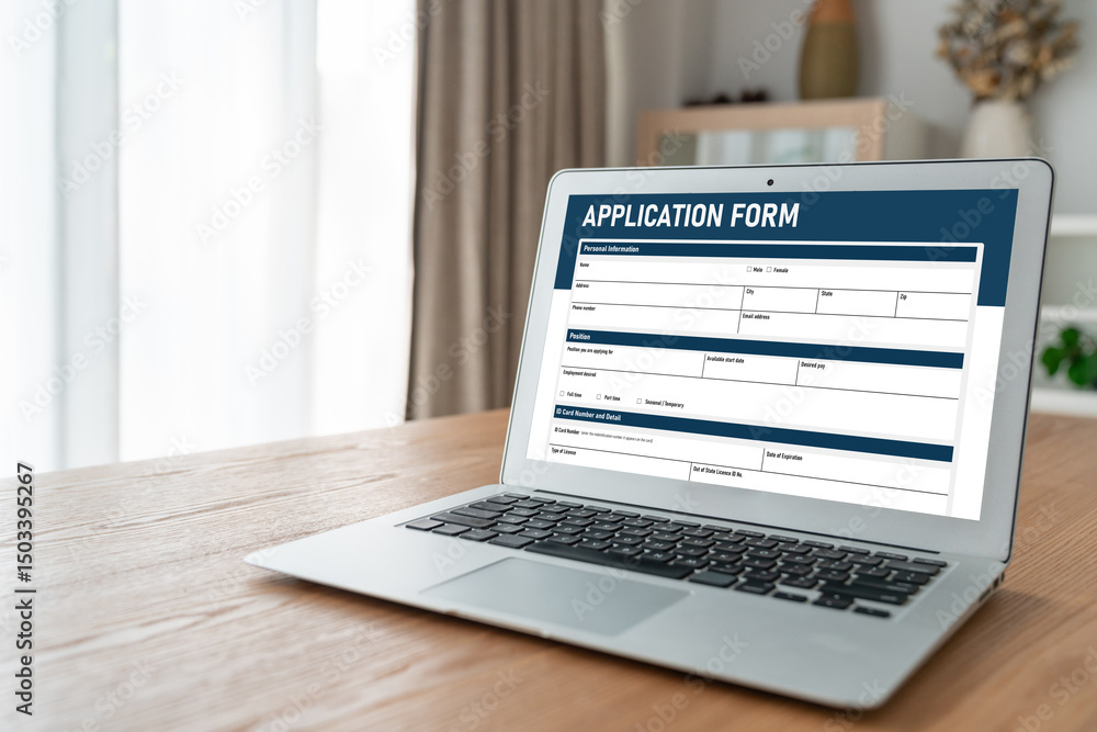 Poster online application form for modish registration on the internet website