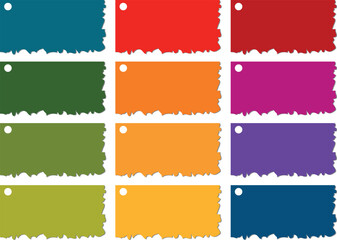 Blank Ripped Paper Vector Banner Design Featuring Torn Edges, Grunge Texture, Decorative Frame, Empty Sheet and Note Background, Business Card and Page Border Illustration with Clean Space for Customi