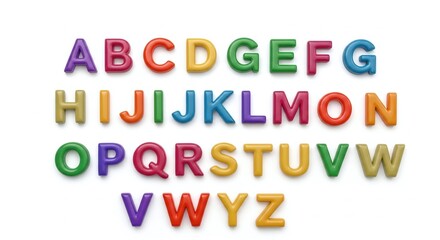 Alphabet letters isolated on white background