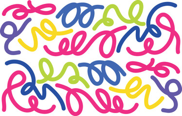 Colorful Zigzag Line Pattern Vector Set – Abstract Geometric Design Illustration with Percent Symbol and Word Elements – Vibrant Art for Creative Projects