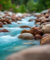 Fototapeta premium River flowing over rocks during daytime in national park