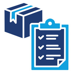 Customs Clearance Flat Blue Icon