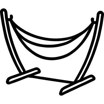 recommend clip art: Minimalist hammock stand icon design